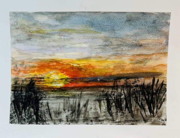Le bord de mer est un sujet idéal pour les peintres aquarellistes. Les jeux de lumière, les nuances de bleu, de turquoise et d’ocre, et les effets de transparence sont parfaitement adaptés à cette technique